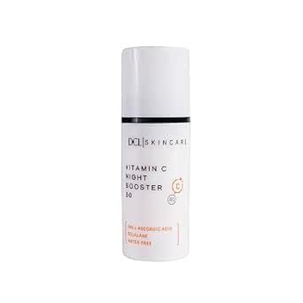 DCL Skincare Vitamin C Night Booster with 30% L-Ascorbic Acid Clincially Proven Anhydrous Vitamin C, 1 Fl Oz