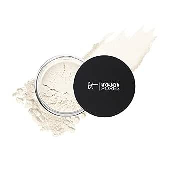 IT Cosmetics Bye Bye Pores - Poreless Finish Airbrush Powder - Universal Translucent Shade - Contains Anti-Aging Peptides, Silk, Hydrolyzed Collagen & Antioxidants - 0.23 oz