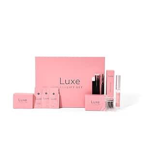 Luxe Cosmetics - Lash Lift Kit - Complete Set for Eyelash Lifting - New Pro Version - Easy to Apply and Long Lasting Finish - Professional Results up to 8 Weeks from Home- Includes 3 Applications
