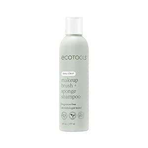 EcoTools Makeup Brush and Sponge Shampoo, Removes Makeup, Dirt, & Impurities From Makeup Brushes & Makeup Blending Sponges, Fragrance-Free, Vegan, & Cruelty-Free, 6 fl.oz./ 177 ml, 1 Count