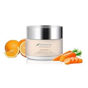 Vitamin C Sleeping Gel Mask for Brightening & Glowing Skin | Repairs Sun Damage | Boosts Glow & Plumps Skin | Rejuvenates the skin - 50 g