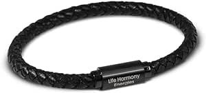 Harmonizer Mobility Bracelet – Wireless Frequency Protection for Men or Women – Protective EMF and 5G Leather Wristband with Magnetic Clasp