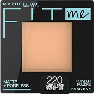 Maybelline New York Fit Me Matte + Poreless Pressed Face Powder Makeup & Setting Powder, Natural Beige, 1 Count