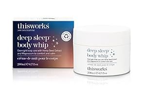 THISWORKS Deep Sleep Body Whip, an All Over Body Butter Infused with our Deep Sleep Functional Fragrance and Magnesium, to Moisturise Skin & Aid Sleep, 200ml