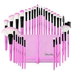 Cosmetic Make up Brushes, Daxstar 32pcs Makeup Brush Set-Professional Makeup Brushes Set Foundation Blending Brush Set Kit,Pink