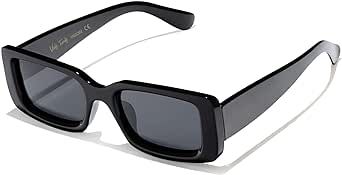 Veda Tinda Vision Rectangle Sunglasses Womens and Men Trendy 90s Cool Retro Square TAC Polarized Lenses UV Protection
