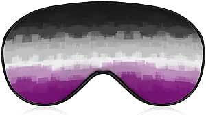 Asexual Pride Flag LGBTQ Eye Mask Sleeping Mask with Adjustable Strap Eye Covers Eyeshade for Women Men, Travel Naps