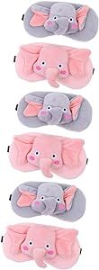 Healeved 6 Pcs Elephant Blindfold Eye Patch Silk Eye mask Eye Patch for Night Eye Cover Eye Cover for Sleeping Blackout Eye Cover for Adult Shading Blindfold Home Eye Cover Cute