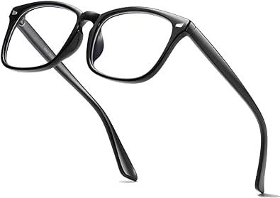 aisswzber Unisex Stylish Square Non-Prescription Eyeglasses Clear Lens Glasses
