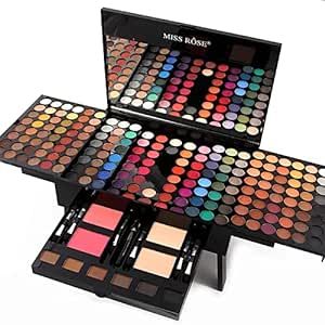 CHARMCODE 190 Colors Cosmetic Make up Palette Set Kit Combination with Eyeshadow Facial Blusher Eyebrow Powder Face Concealer Powder Eyeliner Pencil A Mirror All-in-One Makeup Gift Set (Multicolor)
