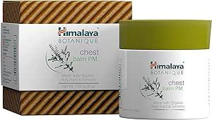 Himalaya Botanique Chest Balm P.M., Soothing, Calming and Comforting Care for Restful Nights, 1.76 oz