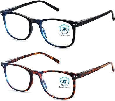 Blue Light Blocking Glasses, Blue Blocker Computer Glasses for Men Women, Anti Glare 400 UV & Eye Strain Fake Square Glasses