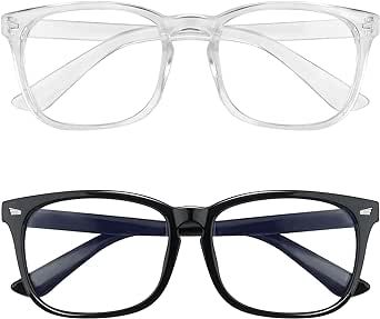 Yekepal Blue Light Blocking Glasses, 2 Pack Blue Light Glasses Men, Blue Light Glasses Women Eyeglasses Bluelight Eyestrain