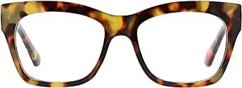 Peepers by PeeperSpecs Women's Shine on Square Blue Light Blocking Reading Glasses