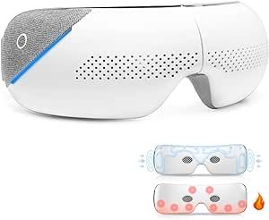 AIRSIDUN Eye Massager with Heat 3D Airbag Kneading Vibration Eye Massage for Migraines Foldable Eye Mask for Sleeping Bluetooth Music and Vision Window Eye Care for Dry Eyes Sleep Relax Gifts for Her