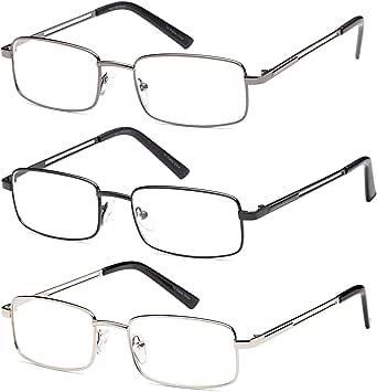GAMMA RAY OPTICS Reading Glasses 3X Stainless Flex Readers