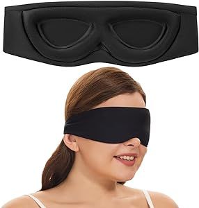 ALASKA BEAR Sleep Mask for Side Sleepers Best Eye Mask Contoured Cup for All Sleeping Positions Men Women Cool Night Blindfold 100% Light Blackout Cover Comfort Concave Padding, Machine Washable