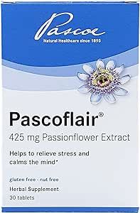 Pascoflair - Herbal Sleep Aid to Help Relieve Restlessness & Nervousness, Calms The Mind to Help Support Healthy & Restful Sleep – 425 Mg of Passionflower Extract Per Tablet (30 Tablets)