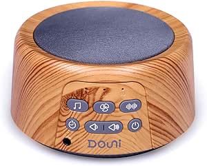 Douni White Noise Machine - Sleep Sound Machine with 27 Soothing Sounds Timer & Memory Function for Sleeping & Relaxation,Sleep Therapy for Kid, Adult, Nursery, Home,Office,Travel.Wood Grain