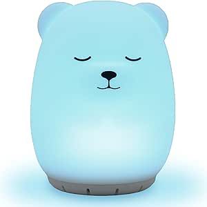 Mindfulness 'Breathing Bear' | 4-7-8 Guided Visual Meditation Breathing Light | 3 in 1 Device with Night Light & Noise Machine for ADHD Anxiety Stress Relief Sleep - Gift for Kids Adult Women Men