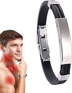 Oveallgo Apus Ion Therapeutic Lympunclog Titanium Wristband Pro,Oveallgo Titanium Wristband Pro, Oveallgo Wristband,Magnetic Therapy Products (Black)