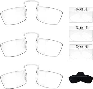 Noble Small Reading Glasses (3 Pack) - Rimless Readers with 3 Wallet Credit Card Holders and 1 Cell Phone Case - Pocket Magnifying Cheaters for Men and Women (+2.00)