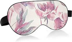 Sleeping MaskPeonies Watercolor Flower Eye Masks for Women Men Eyemask Light Blocking