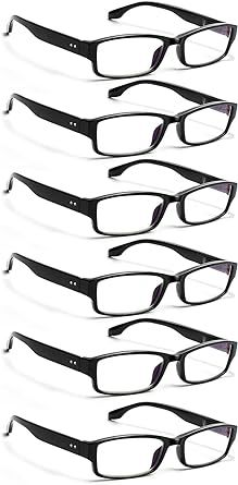 NORPERWIS 6 Pack Reading Glasses for Women and Men with Comfort Spring Hinges for Men and Womens Readers