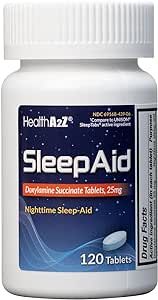 HealthA2Z® Sleep Aid | Doxylamine Succinate 25mg | 120 Tablets | Non Habit-Forming