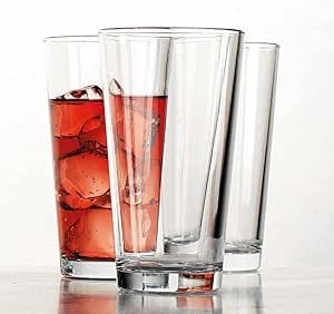 Home Essentials & Beyond Drinking Glasses Set Of 10 Highball Glass Cups 15.7 Oz Beer Glasses, Water, Juice, Cocktails, Iced Tea, Bar Glasses. Dishwasher Safe.