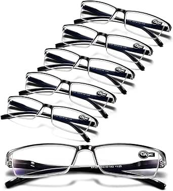 Gaoye 6PCS Reading Glasses Men - Unbreakable Blue Light Blocking Computer Readers Women - Stay Clear Magnifying Vision