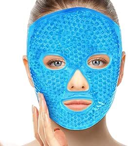 Ice Pack Cold Face Eye Masks Reduce Face Puff, Dark Circles, Reusable Cold Hot Gel Face Eye Mask, Suitable for Women Facial SPA, Ice Face Mask for Sleeping, Headaches (Blue Updated)