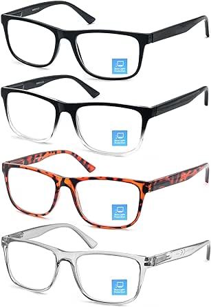 OLOMEE Blue Light Blocking Reading Glasses Men Large Oversized Square Readers Wide fit Cheaters for Men W/Big Head/Large Face