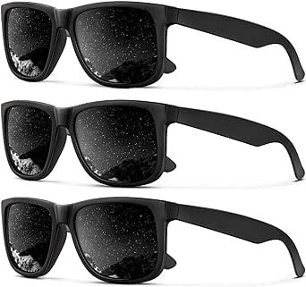 KALIYADI Sunglasses Men Polarized Sun glasses for Mens Womens Classic Matte Black Frame UV Protection 3pack