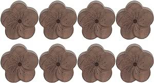8Pcs Wood Car Essential Oil Diffuser, Car Air Freshener Flower Shaped Diffuser, Aromatherapy Diffuser for Home Bedroom Car Living Room Wardrobe Yoga Hall