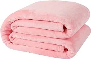 NANPIPER Fleece Blankets, Super Soft Flannel Queen Size Blanket for Bed, Luxury Cozy Microfiber Plush Fuzzy Blanket,Pink