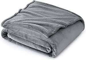 Bedsure Fleece Throw Blanket for Couch Grey - Lightweight Plush Fuzzy Cozy Soft Blankets and Throws for Sofa, 50x60 inches