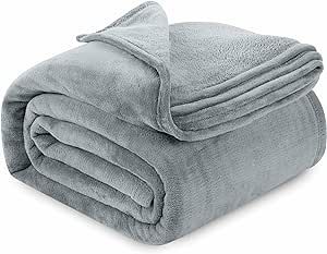 Utopia Bedding Cool Grey Fleece Blanket King Size Lightweight Fuzzy Soft Anti-Static Microfiber Bed Blanket (90x102 Inch)