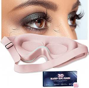 Pink Eye Mask for Lash Extensions, Sleep Mask for Lash Extensions for Women,Lash Extension Sleep Mask for Travel Yoga Nap, 100% Blackout 3D Eye Mask for Sleeping