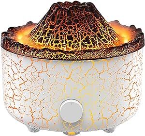 YALEDI Aromatherapy Essential Oil Diffuser, 560ml Ultrasonic Cool Mist Diffuser/Humidifier with Flame & Volcano 2 Mist Mode, for Bedroom,Office,Home, Timer & Auto Shut-Off, Remote Control, Gift