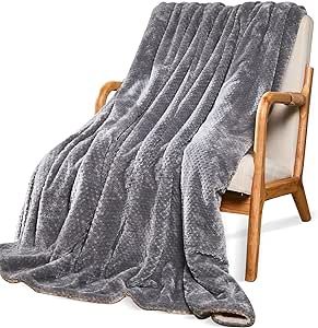 Danamix Soft Fuzzy Faux Fur Throw Blanket Grey – Fluffy, Cozy, Plush Sherpa Fleece Blanket, Furry, Shaggy Blanket for Couch, Bed, Sofa, Fall Throw Blanket,Thick Warm Blankets for Women