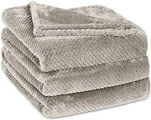 GAGAHAO Fleece Throw Blanket, Fuzzy Throw Blanket for Couch Sofa Soft Warm Cozy Furry Decorative Thick Blankets & Bed Throws for Couch (Khaki, 40x60 inch)