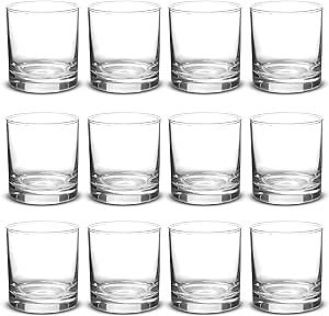 DISCOUNT PROMOS Lexington Rocks Whiskey Glass 10.5 oz, Set of 12, Bulk Pack - Perfect for Scotch, Bourbon, Whiskey, Cocktail - Clear