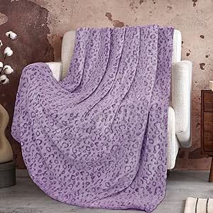 ZHIKU Fleece Blankets Throw Purple Lightweight Throw Blanket Soft Cozy Throw Blanket Purple 50"?60"